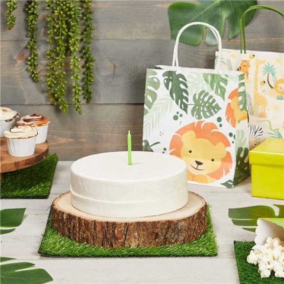 4 Pack Artificial Grass Mat Squares, 12x12 Fake Turf Tiles for Balcony, Patio - Picture 5 of 6